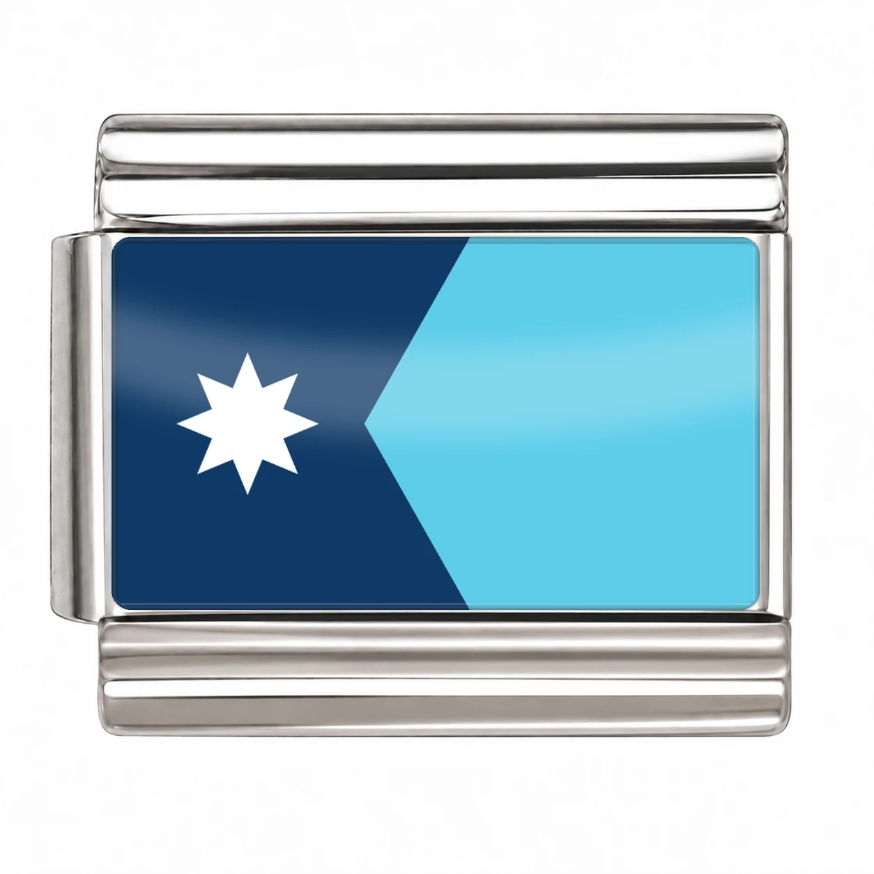 Minnesota State Flag for - Silver
