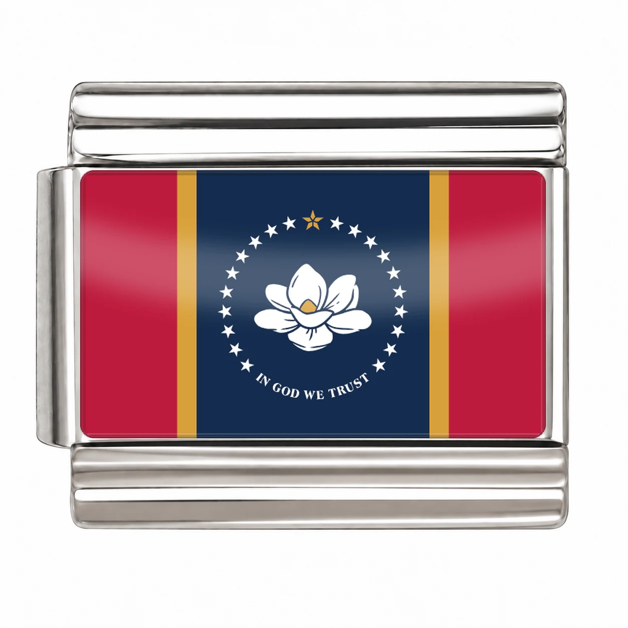 Mississippi State Flag for - Silver