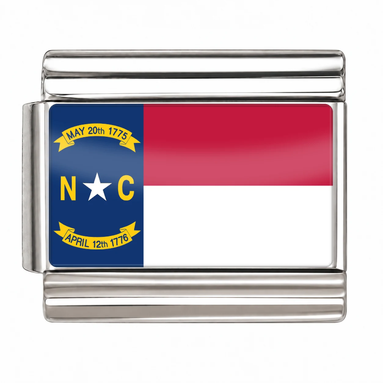 North Carolina State Flag for - Silver