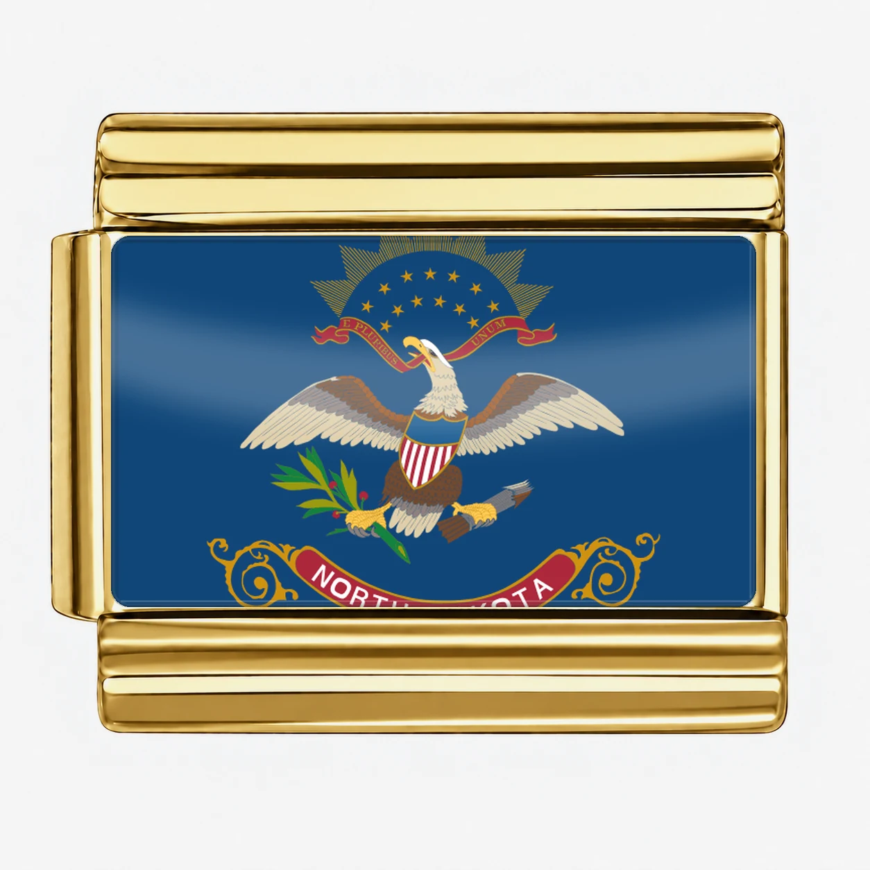 North Dakota State Flag for - Gold