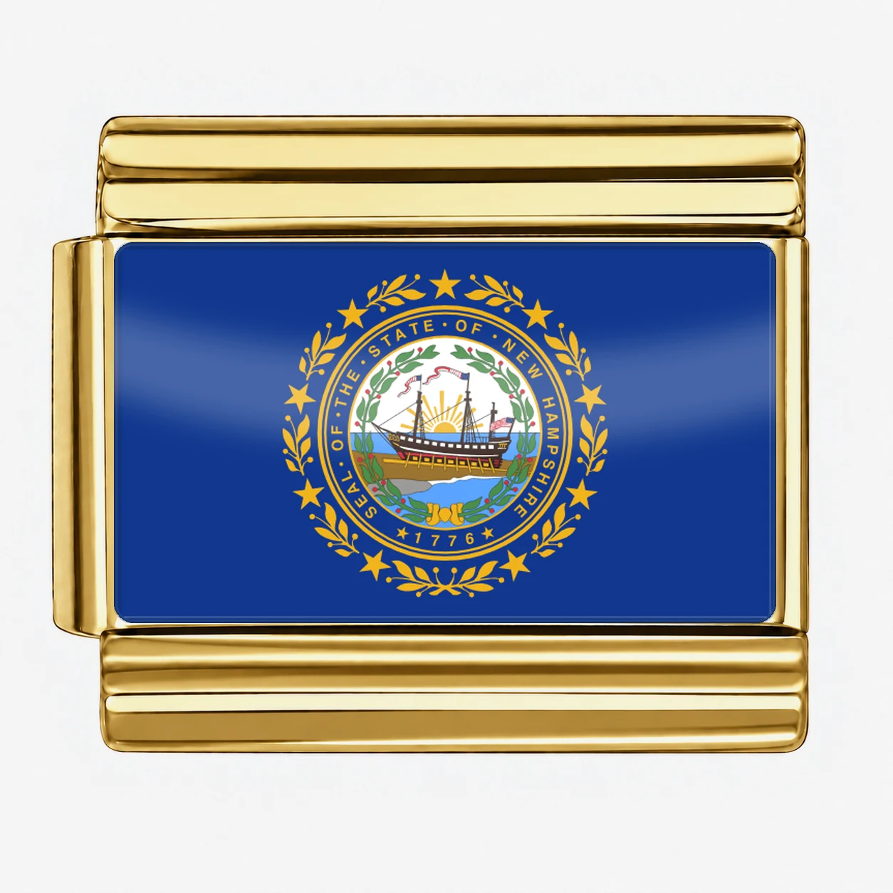 New Hampshire State Flag for - Gold