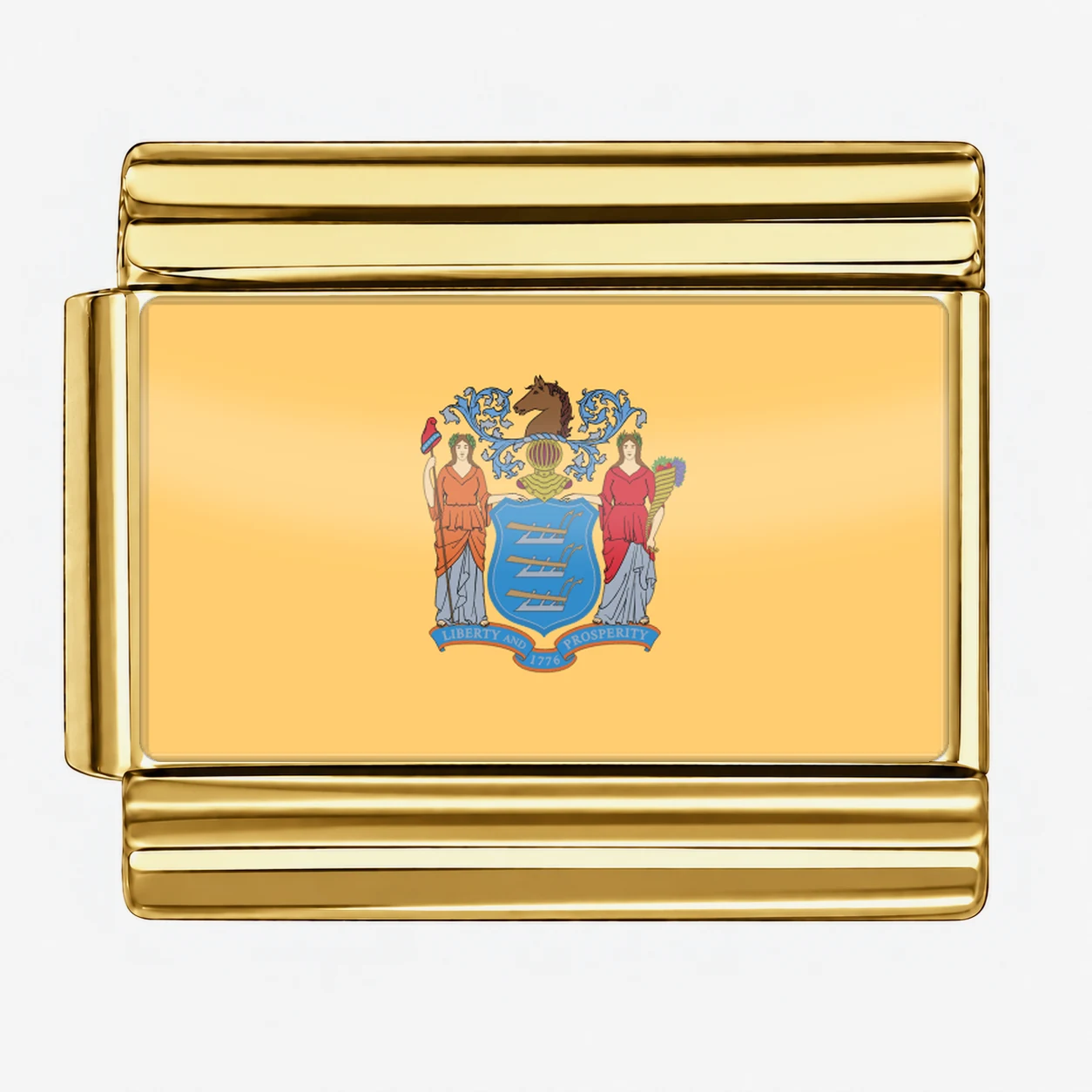 New Jersey State Flag for - Gold
