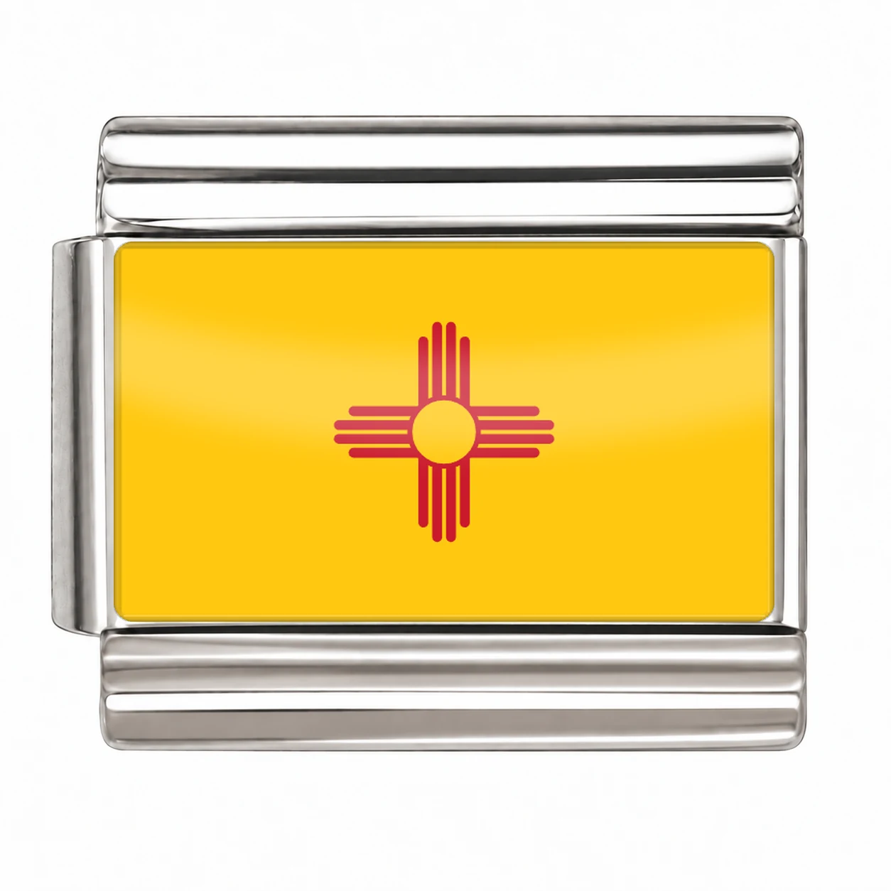 New Mexico State Flag for - Silver