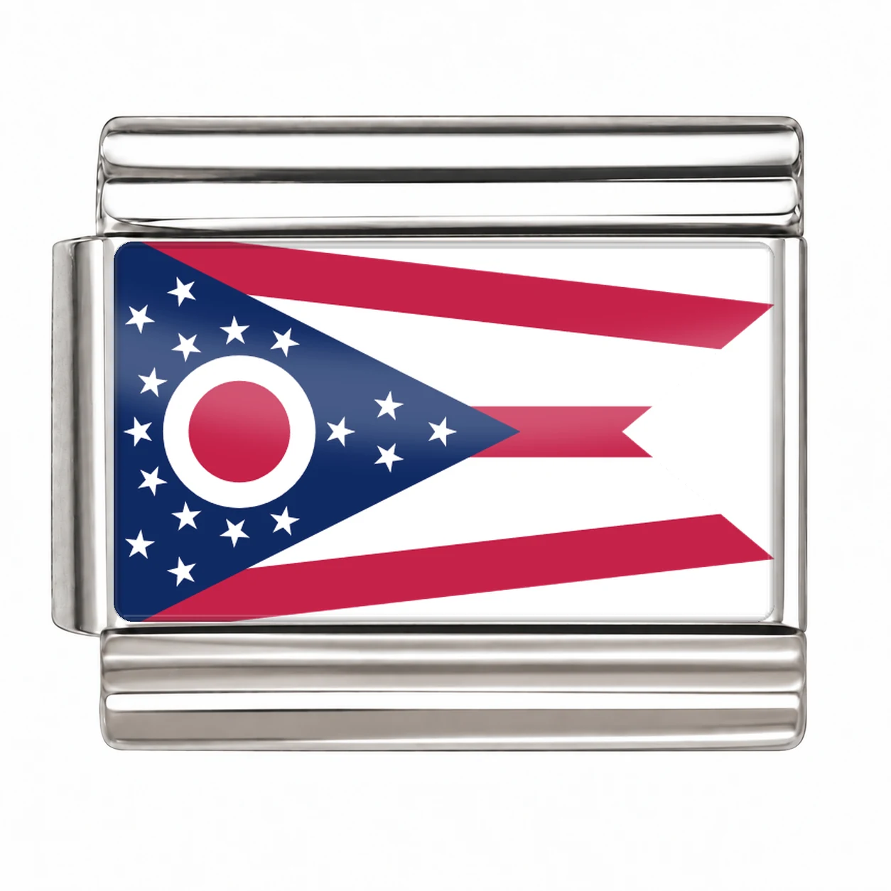 Ohio State Flag for - Silver