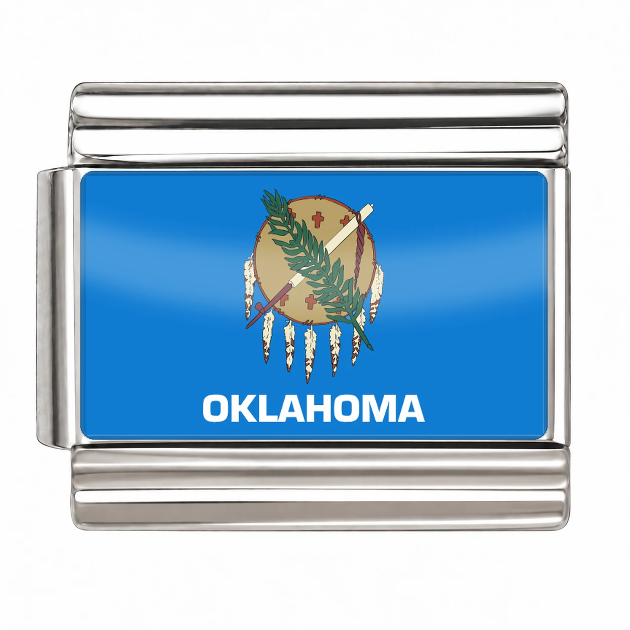 Oklahoma State Flag for - Silver