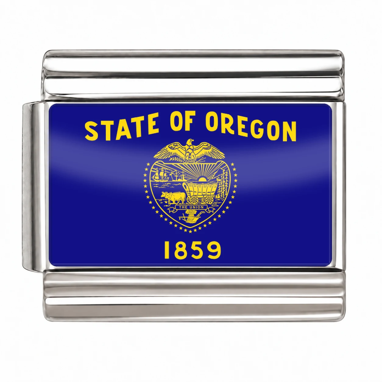 Oregon State Flag for - Silver