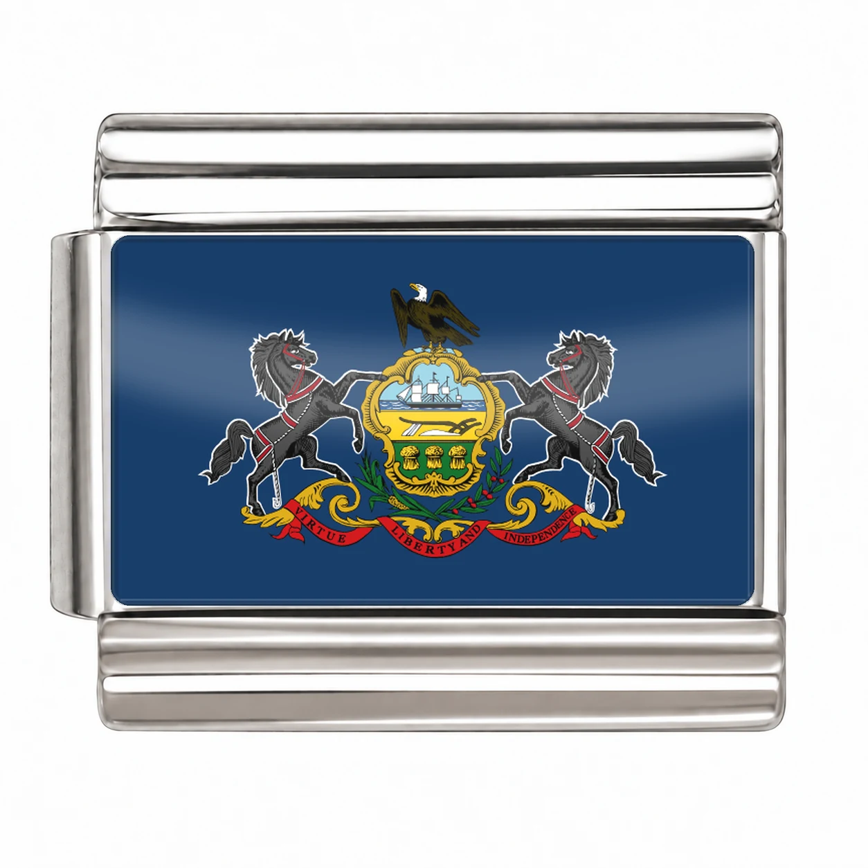 Pennsylvania State Flag for - Silver