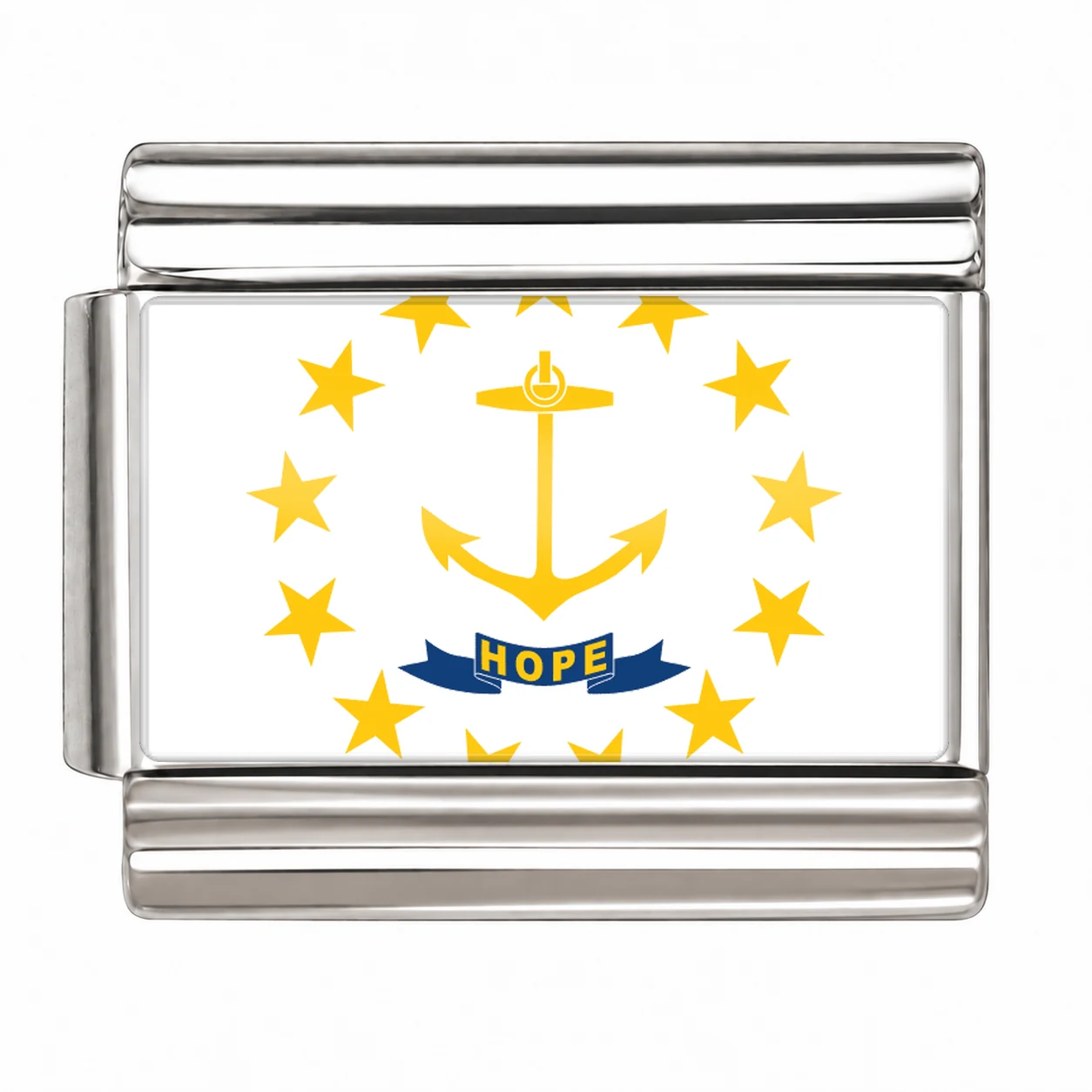 Rhode Island State Flag for - Silver