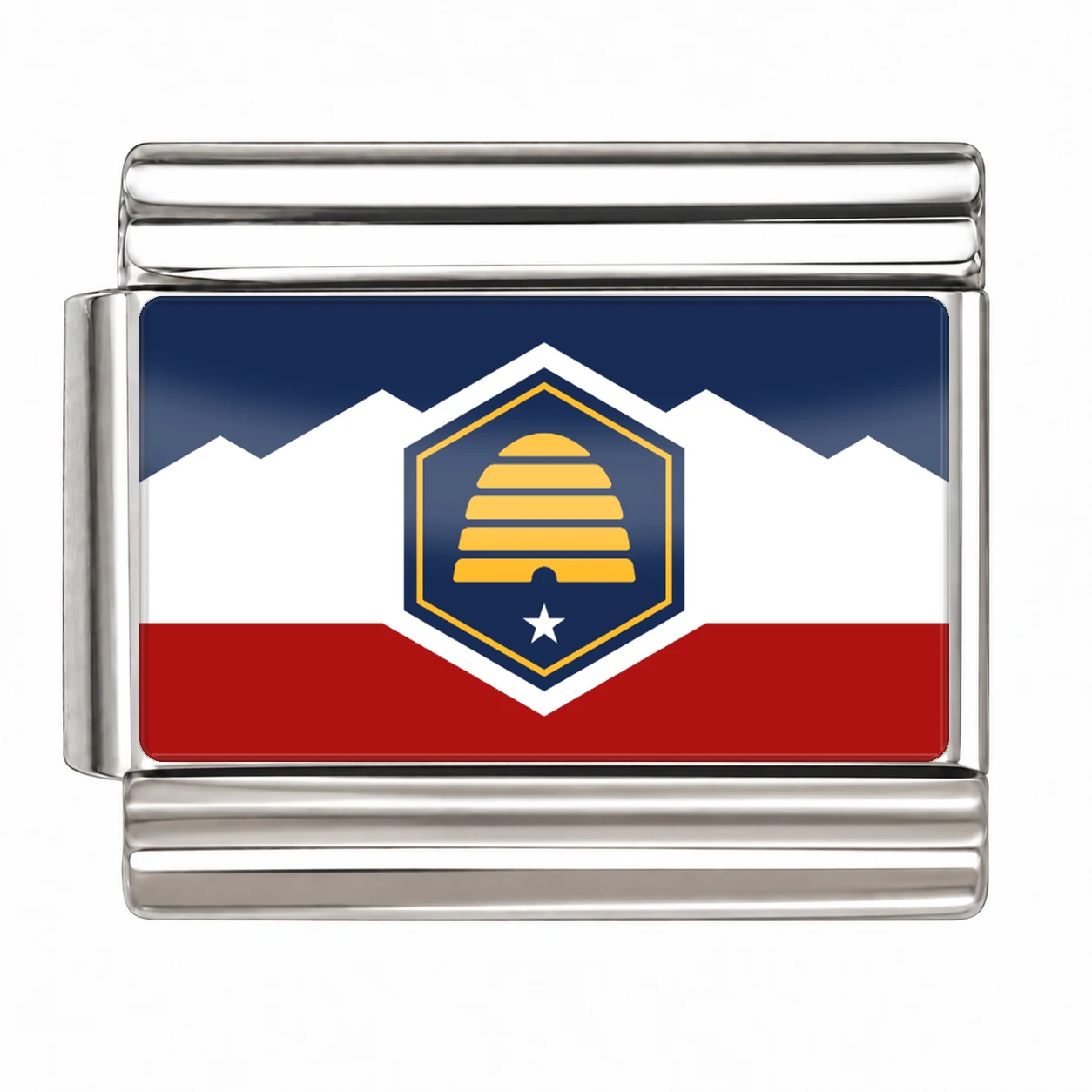 Utah State Flag for - Silver