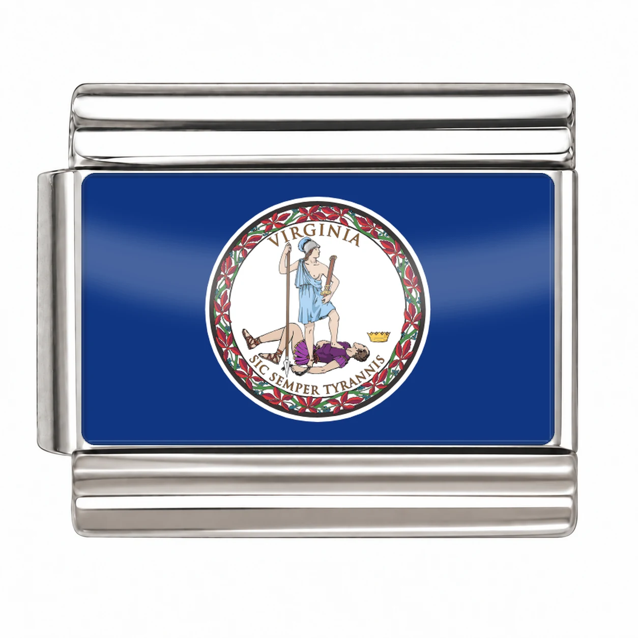 Virginia State Flag for - Silver