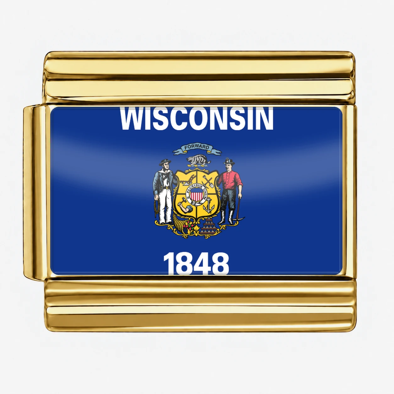 Wisconsin State Flag for - Gold