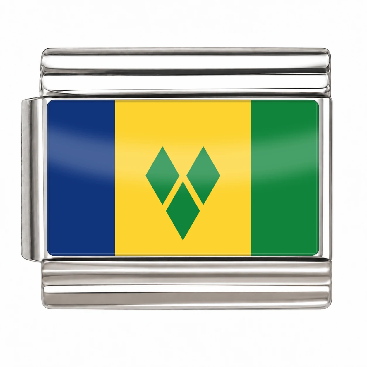 Saint Vincent and the Grenadines Flag - Silver