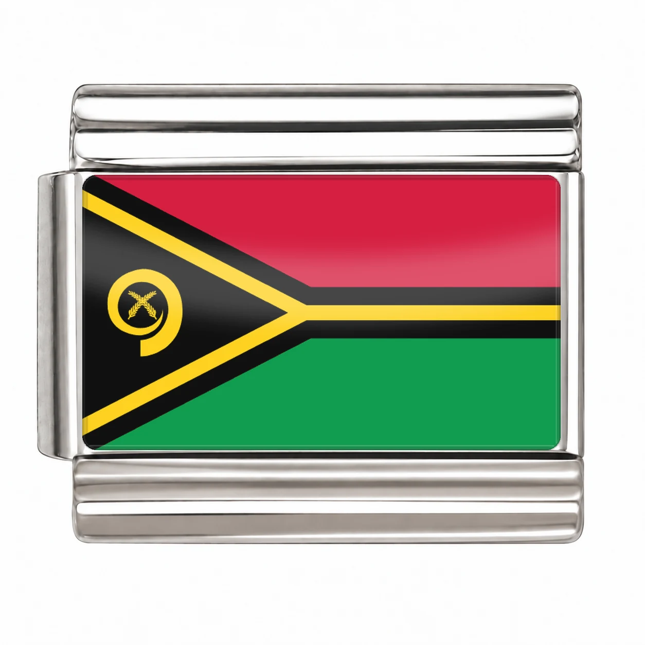 Vanuatu Flag - Silver