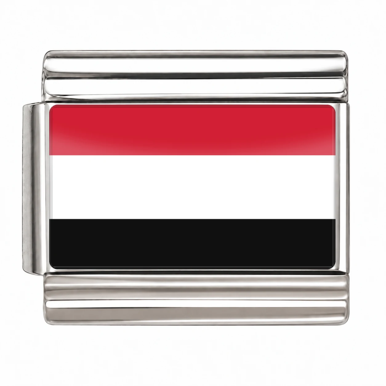 Yemen Flag - Silver